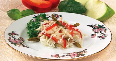 Салат из сладкого перца с рисом